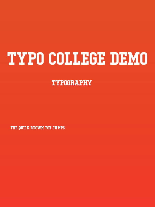 Typo College Demo Poster