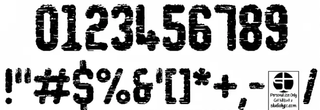 Typo College Destroyed Demo Font OTHER CHARS