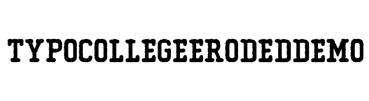 Typo College Eroded Demo  Free Fonts Download