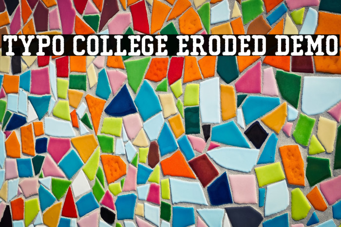 Typo College Eroded Demo Font examples