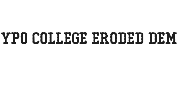 Typo College Eroded Demo Logo