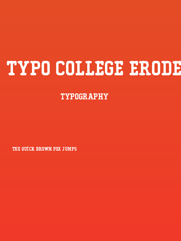 Typo College Eroded Demo Poster