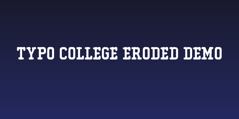 Typo College Eroded Demo Social Header