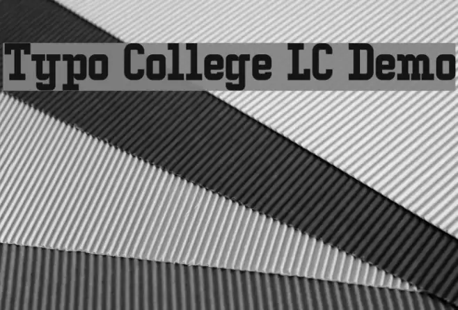Typo College LC Demo Font examples