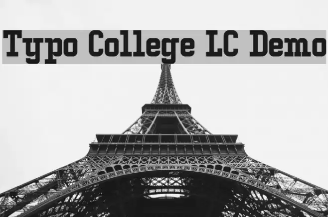 Typo College LC Demo Font examples