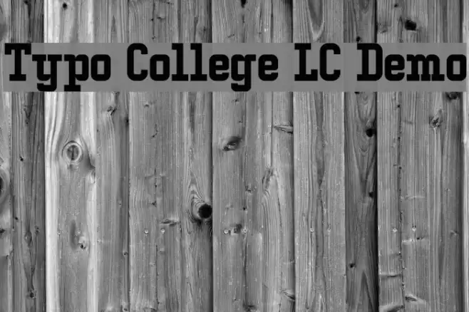 Typo College LC Demo Font examples