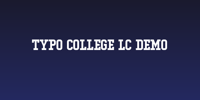 Typo College LC Demo Social Header