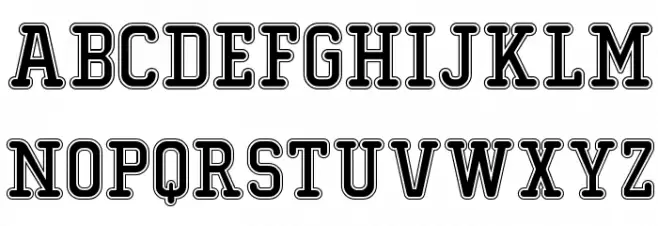Typo College Outline Demo Fonte MAIÚSCULAS