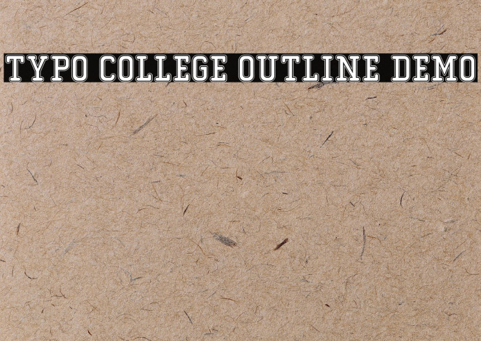 Typo College Outline Demo Schriftart examples