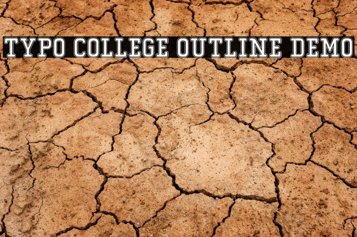 Typo College Outline Demo Schriftart examples