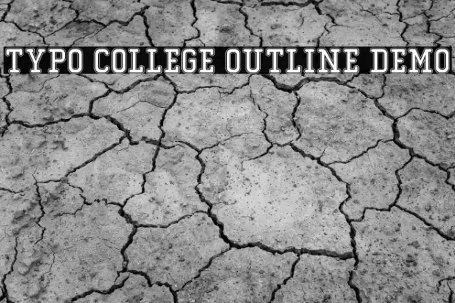 Typo College Outline Demo Schriftart examples