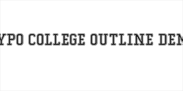Typo College Outline Demo Logo