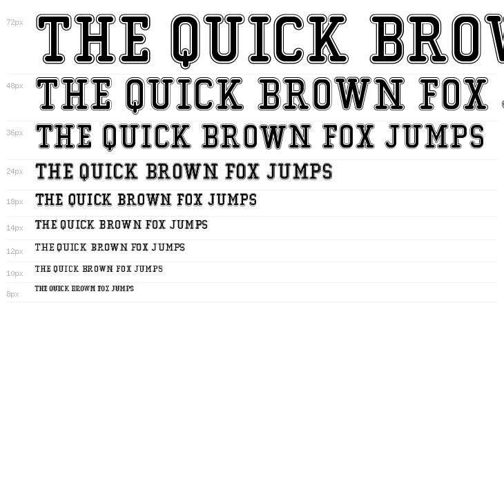 Typo College Outline Demo Waterfall