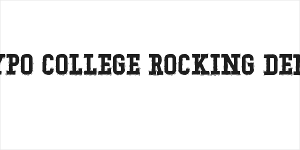 Typo College Rocking Demo Logo