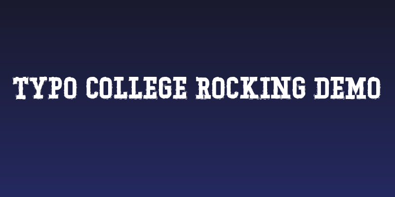 Typo College Rocking Demo Social Header
