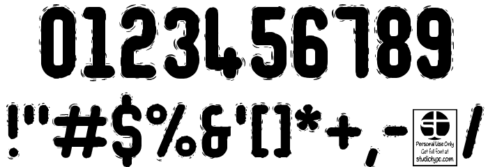 Typo College Rocking Rounded Demo Font OTHER CHARS