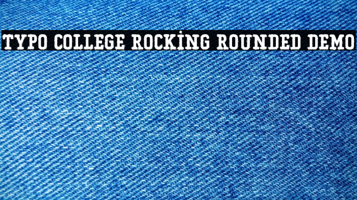 Typo College Rocking Rounded Demo Font examples