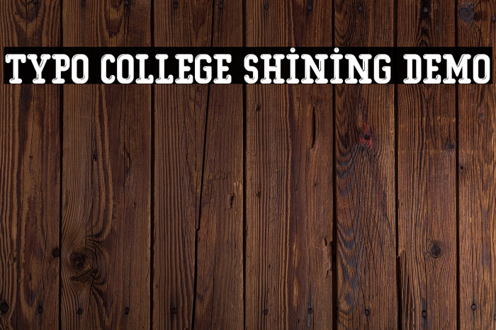 Typo College Shining Demo Font examples