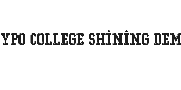 Typo College Shining Demo Logo