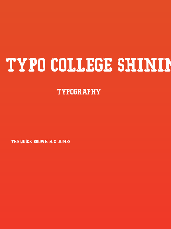 Typo College Shining Demo Poster
