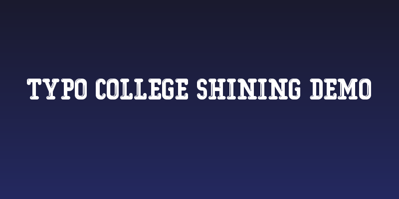 Typo College Shining Demo Social Header