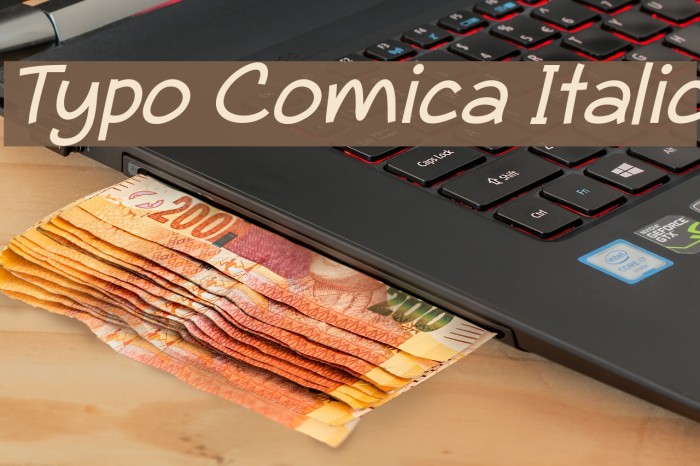 Typo Comica Italic Font examples
