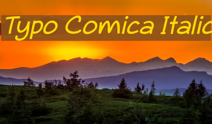 Typo Comica Italic Font examples
