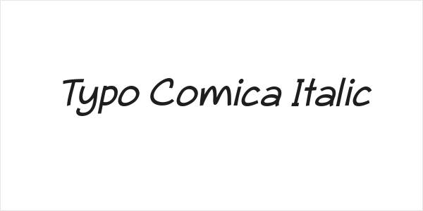 Typo Comica Italic Logo