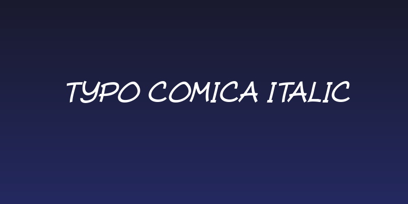 Typo Comica Italic Social Header