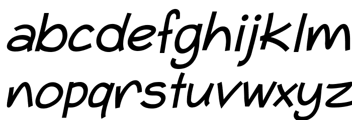 Typo Comica Italic Font LOWERCASE