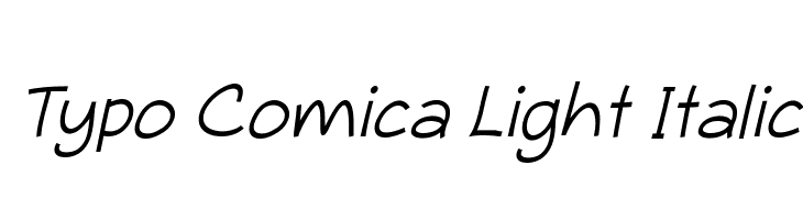 Typo Comica Light Italic  Free Fonts Download