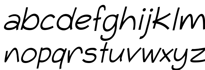 Typo Comica Light Italic Font LOWERCASE