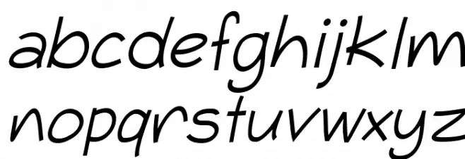 Typo Comica Light Italic फ़ॉन्ट लोअरकेस
