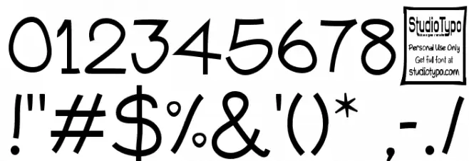 Typo Comica Light Font OTHER CHARS