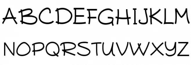 Typo Comica Light फ़ॉन्ट अपरकेस