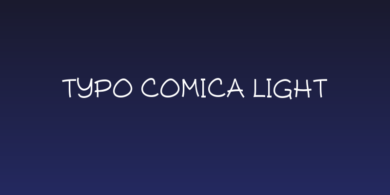 Typo Comica Light Social Header