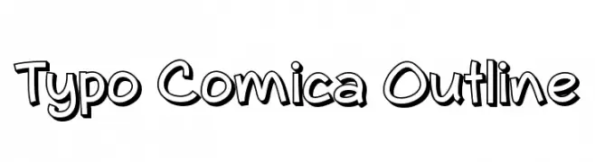 Typo Comica Outline  नि: शुल्क फ़ॉन्ट्स डाउनलोड