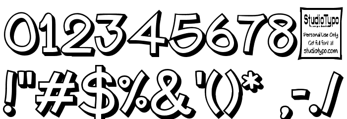 Typo Comica Outline Font OTHER CHARS