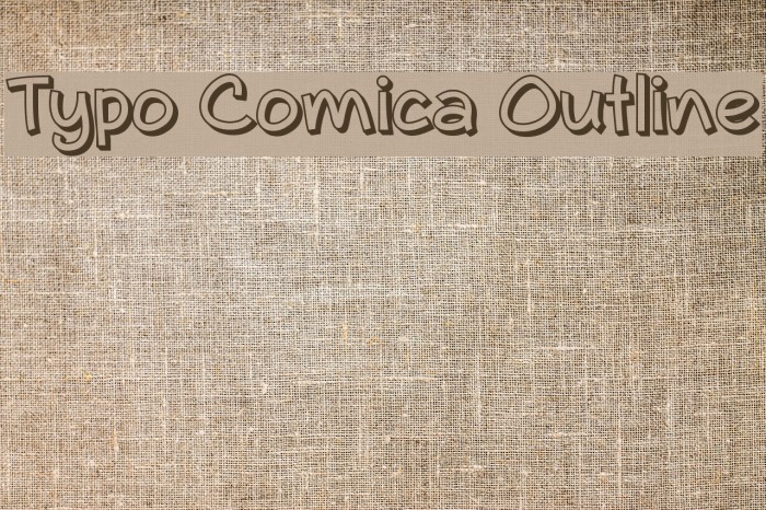 Typo Comica Outline Font examples