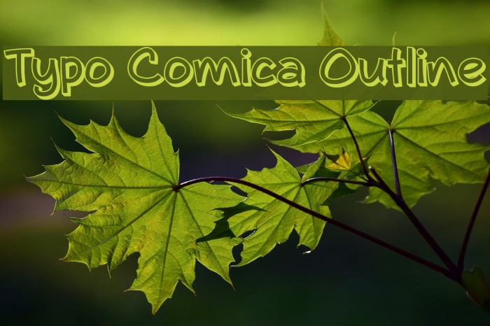 Typo Comica Outline Font examples