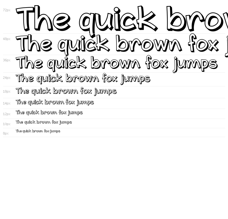 Typo Comica Outline Waterfall