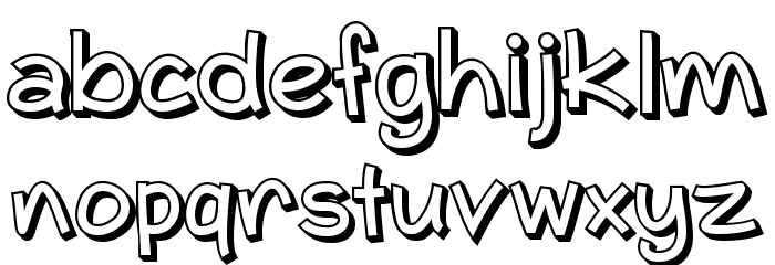 Typo Comica Outline Font LOWERCASE