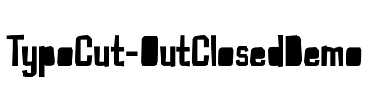 Typo Cut-Out Closed Demo  フリーフォントのダウンロード