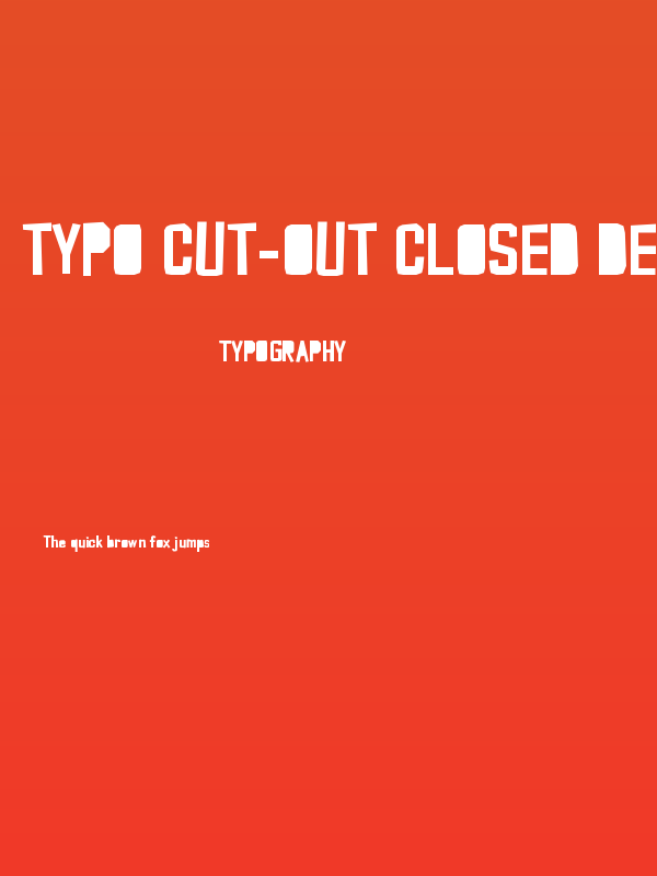 Typo Cut-Out Closed Demo Poster