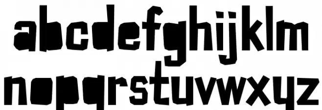 Typo Cut-Out Closed Demo फ़ॉन्ट लोअरकेस