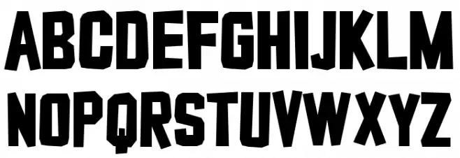 Typo Cut-Out Demo Bold Caratteri MAIUSCOLE