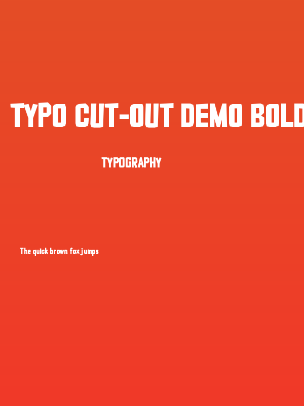 Typo Cut-Out Demo Bold Poster