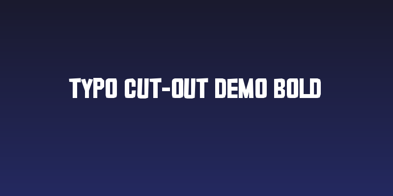 Typo Cut-Out Demo Bold Social Header