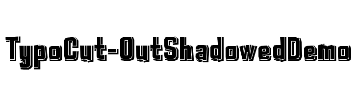 Typo Cut-Out Shadowed Demo  Frei Schriftart Herunterladen