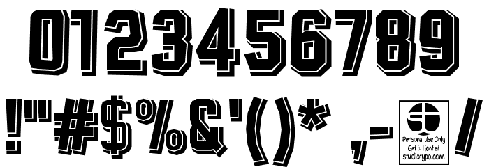 Typo Cut-Out Shadowed Demo Font OTHER CHARS